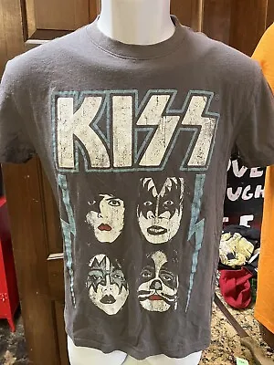 Kiss Dynasty Album Cover Shirt Grey Adult Size XS Gene Simmons Peter Criss • £15.38