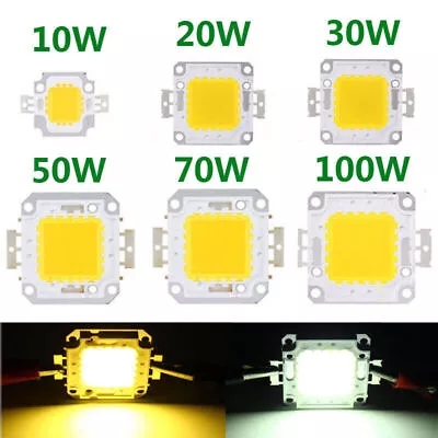 LED Chip 100W 50W 70W 30W 20W 10W Light High Power COB SMD Bulb Floodlight Lamp • $1.83