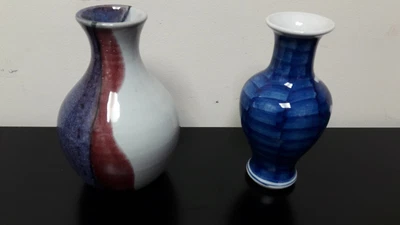 £4.99 • Buy Grayshott Pottery Vase Plus Chinese/Japanese Style Vase