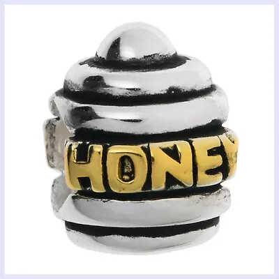 Gold On 925 Sterling Silver Honey Bee Jar Pot Bead For European Charm Bracelet • $16.98