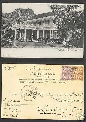 Soerabaja Surabaya Residentiehuis Java Indonesia 2 Stamps 1907 • $19.99