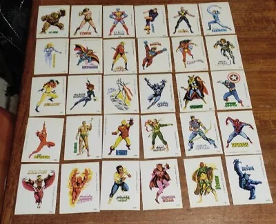 1980 Marvel Superheroes Terrabusi Complete 30 Card Sticker Set Original.. • $50