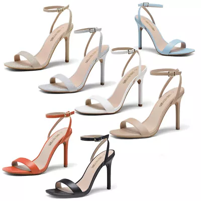 DREAM PAIRS Women High Heel Sandals Open Toe Ankle Strap Wedding Party Sandals • $28.79