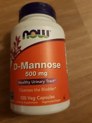 Now | D-Mannose 500 Mg 120 Veg Caps | Urinary Tract Health UTI • $42.95