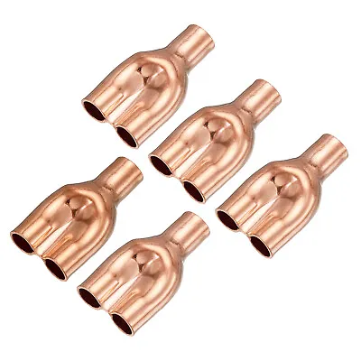 5pc Tee Y Type Copper Fitting Welding Joint Split Union Intersection 1/4 Inch ID • $12.75