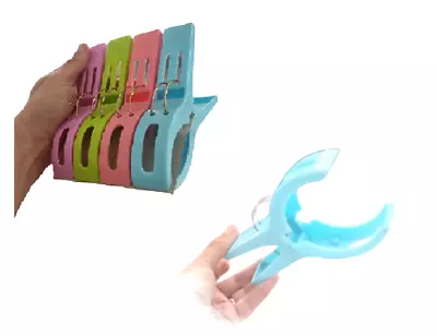 Oversized Giant Beach Towel Clips X 4 Large Jumbo Clamps Pegs Laundry Clothes • £5.89