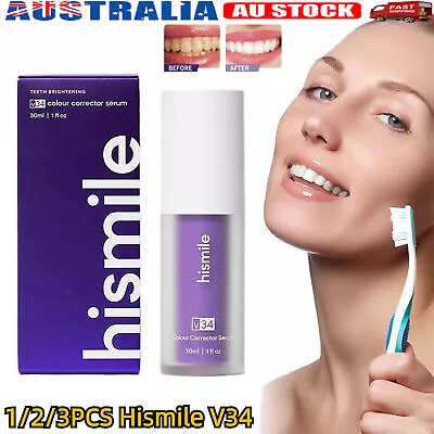 1/2/3PCS Hismile V34 Colour Corrector Teeth Whitening Tooth Stain Removal 30ml • $11.79