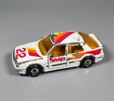 Vintage Matchbox Saab 9000 Turbo | 1987 1:60 Diecast Model Toy Car | Number 22 • $11.56