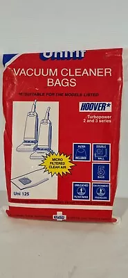 Uni 125 Hoover Turbopower 2 & 3 Unifit Vaccum Cleaner Bags [5 Pack] • £30.92