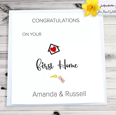 £2.90 • Buy Personalised Congratulations First Home Card, Housewarming ,Happy New Home Card