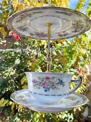 Bird Feeder Seed Feeder Thistle Feeder Vintage China Bird Bath Tea Cup • $23.99