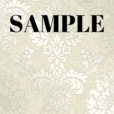 Cream Gold Glitter Damask Wallpaper Vinyl Textured Retro Fine Decor Quartz • £1.99