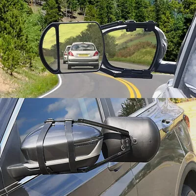 For Chevrolet Adjustable Towing Mirror Clip-On Car Trailer Extension Rear View • $48