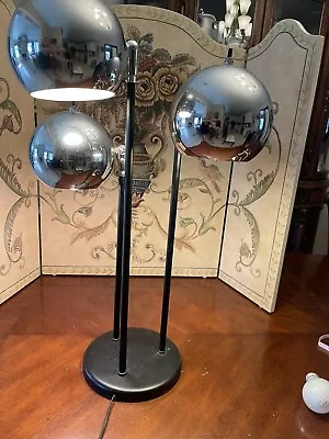 Vintage Mid Century Modern Sonneman Atomic Space Age Chrome Lamp 1970s • $440