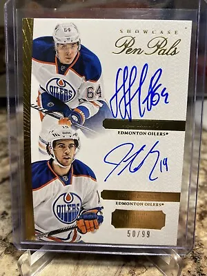 2013 Dominion Showcase Pen Pals 50/99 Nail Yakupov Justin Schultz Rookie Auto RC • $9.99