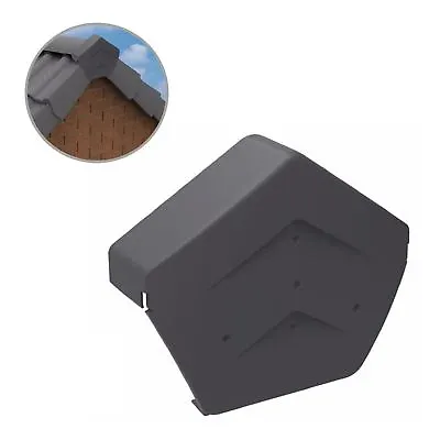 Grey Angled Ridge End Cap For Dry Verge Systems Gable Apex Roof Tiles • £12.99