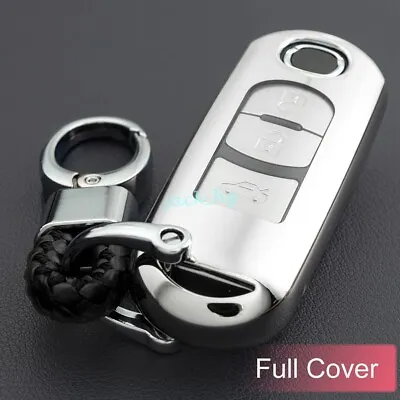 Car Key Fob Case Cover Chain Ring For Mazda 2 3 6 CX3 CX5 CX9 MX5 Accessories • $10.38