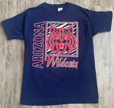 Fruit Loom Single Stitch U Of A University Of Arizona Wildcats Blue T-shirt-lg • $49.99