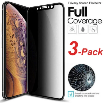 $9.49 • Buy Privacy Tempered Glass Screen Protector For Apple IPhone 13 12 Pro Max XR X 7 8