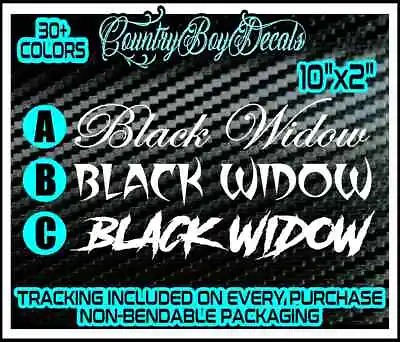 $5.99 • Buy BLACK WIDOW Vinyl Decal Sticker Spider Turbo Boost Diesel Truck JDM Car Stance