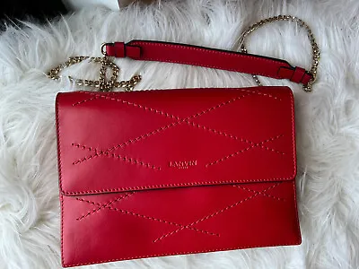 Lanvin Red Quilted Shoulder Bag - Never Used - With Dustbag • £225