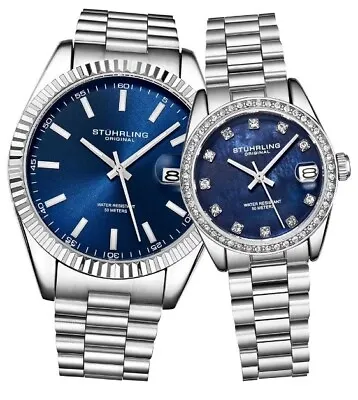 STUHRLING ORIGINAL Stuhrling Original Men's Symphony & Women's Vogue Watch Set • $351.94