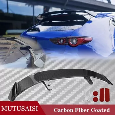 Rear Window Roof Spoiler Wing GT Carbon Look Style Fit For Mazda 3 2019-2024 • $88.49