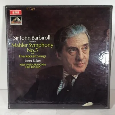 JANET BAKER & BARBIROLLI Mahler No.5 Ed1 HMV ASD 2518/19 UK-1969 2-LP Record • £9.95