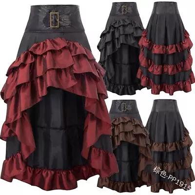 Lolita  Punk Medieval Skirt Bandage Renaissance  Masquerade Pirate Draped Skirt • $65.34