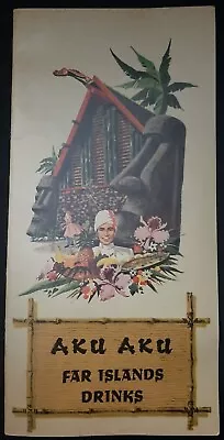 $399.69 • Buy AKU AKU FAR ISLANDS DRINKS Tiki Bar Vintage Cocktail Menu Las Vegas Stardust 60s