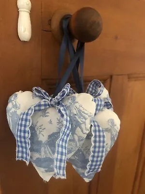 Lavender Bag💕French Shabby Chic Toile Heart Laura Ashley💕Door Bed Knob Hanger • £6