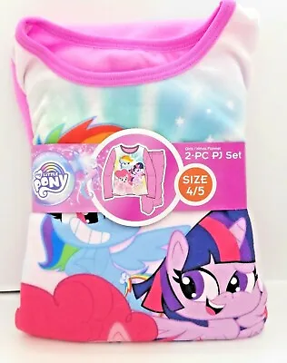  New Girls MY LITTLE PONY 2 Piece Flannel Pajamas Sleepwear Set Size 4/5 Pink • $17.99