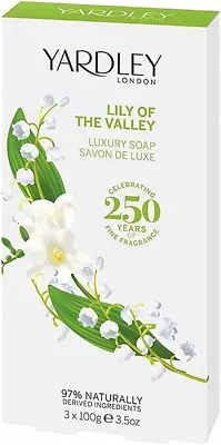 Yardley London Lily Of The Valley Soap 100 G 3-Unit Y7410053-6 • £12.45