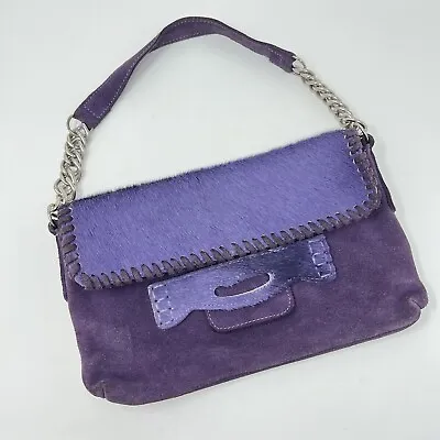 Zara Real Suede Leather Purple Small Shoulder Bag • $71.99