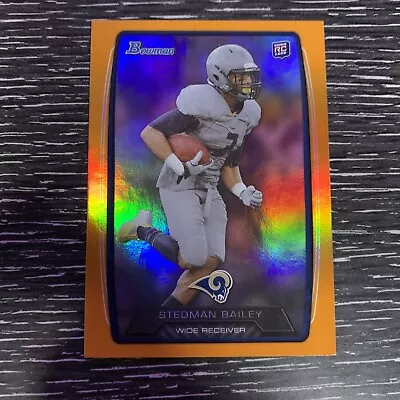 2013 Bowman Rainbow Orange St. Louis Rams Football Card #121 Stedman Bailey/299 • $1.25