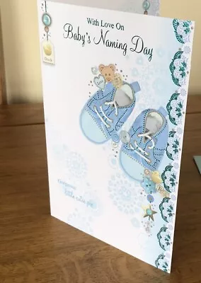 Baby’s Naming Day Boy Card 7.5” X 5.5” New Ref 9770 • £1.75