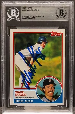 WADE BOGGS 1983 Topps SET BREAK 498 On Card Auto BGS Authentic • $0.99