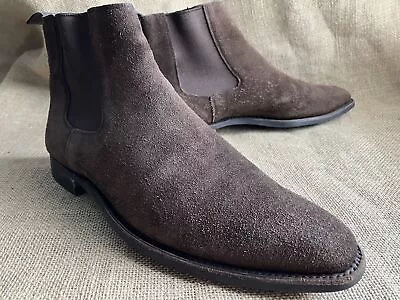 Crockett & Jones Lingfield Mens Brown Suede Chelsea Boots Size UK 7.5 E | US 8.5 • $297