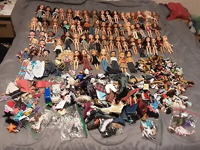 Bratz Doll Lot Of 57 Bratz 5 Babyz 4 Mini Dolls Accessories Shoes Clothing 2000s • $599.99