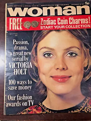 Vintage  Woman  Magazine - UK Ed / September 18 1971 / Victoria Holt / MJ • $25.24