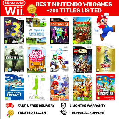 Nintendo Wii Games Bundle - A-z Order - Free One Day Dispatch - Family Kids 200+ • £13.97