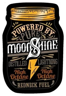 Powered By Moonshine Redneck Fuel Sticker Decal (Select Your Size) • $2.85