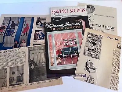 Sewing Secrets And Manual For Home Decorators Vtg 1937 1943 Plus Articles Exc R2 • $20