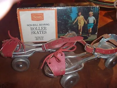 Vintage Sears Non Ball Bearing Trainer Roller Skates In Box #23109 • $29.95