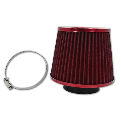 3  Red High Flow Racing Washable / Reusable Air Filter With New Clamp For Acura • $21.21