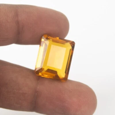 $15.99 • Buy 29.0 Ct Certified Natural Translucent Octagon Cut Citrine Loose Gemstones Z-236