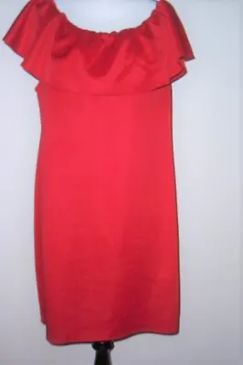 $15.99 • Buy Dice Red Ruffle Off The Shoulder  Straight Hem  Dress Plus Size 2x