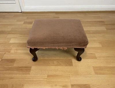 Vintage Sherborne Small Pink Footstool Foot Rest With Queen Anne Style Legs • £30