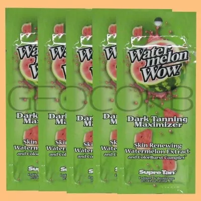 $12.95 • Buy 5 Supre Watermelon Wow Maximizer Packet Tanning Bed Lotion Sample Fast Ship