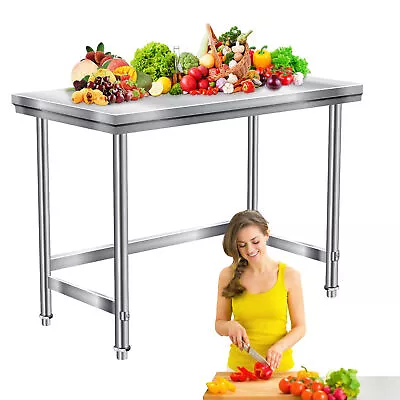 Stainless Steel Work Table Household Prep Legs Adjustable Restaurant Appliances • $70.56